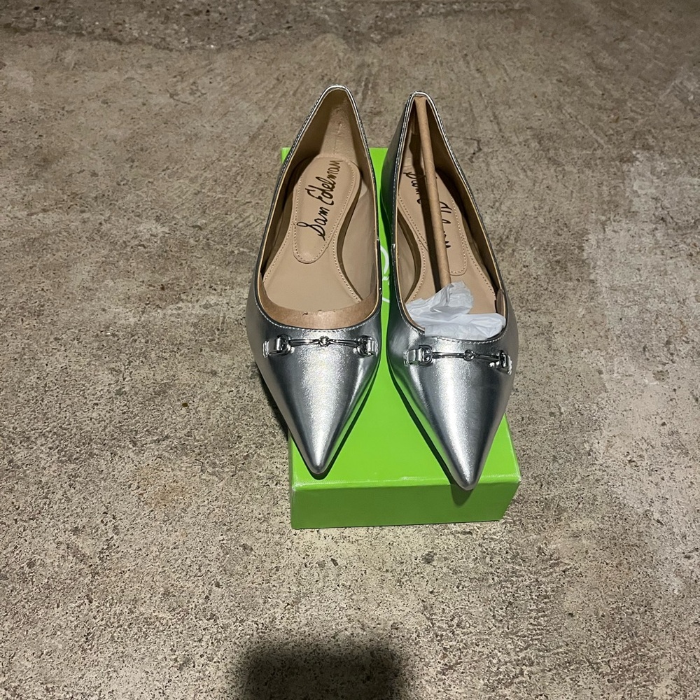 Silver Pointed Toe Women Shoes
